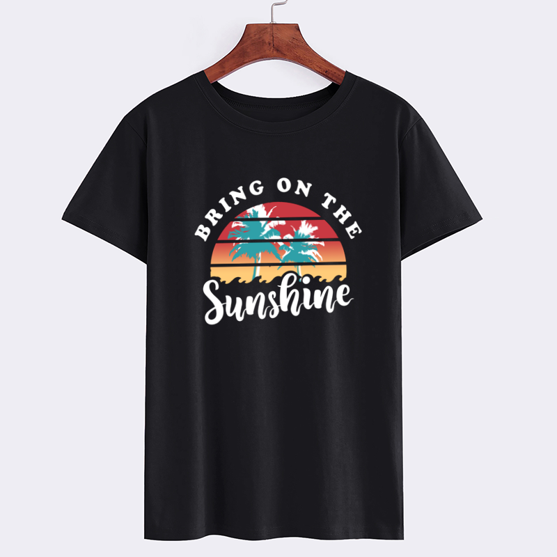 Bring on the Sunshine Black Graphic T-Shirt