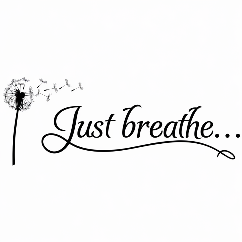 Just Breathe Cotton Graphic Print T-Shirt