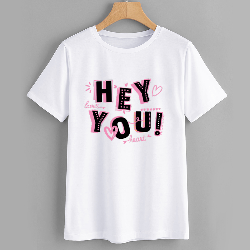 UrbanChic Hey You Graphic Cotton T-Shirt