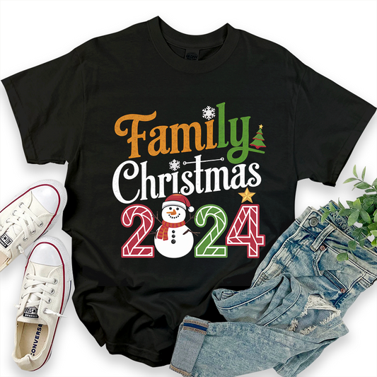 Christmas Pattern 'Family Christmas' T-Shirt