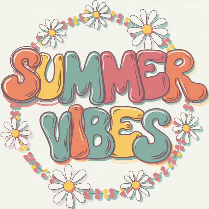 Summer Vibes Floral Graphic T-Shirt
