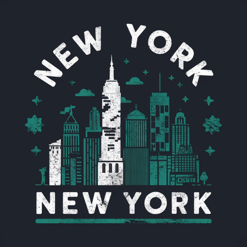 New York Skyline Graphic T-Shirt