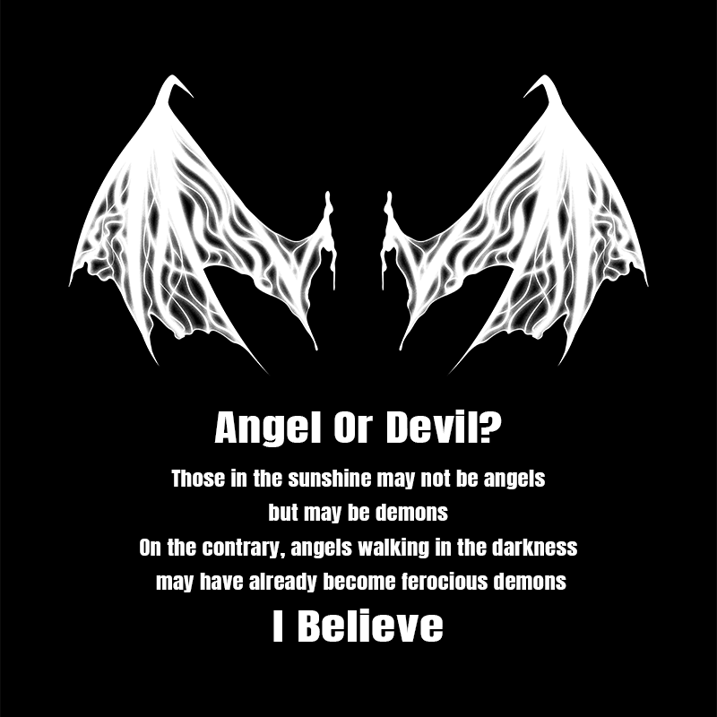 Halloween Pattern Top - Angel Or Devil Sweatshirt