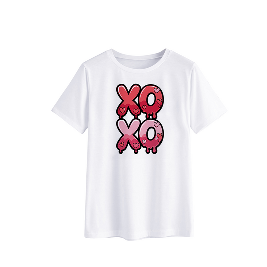 XOXO Drippy Graphic Tee - Cute Valentine's Day T-Shirt
