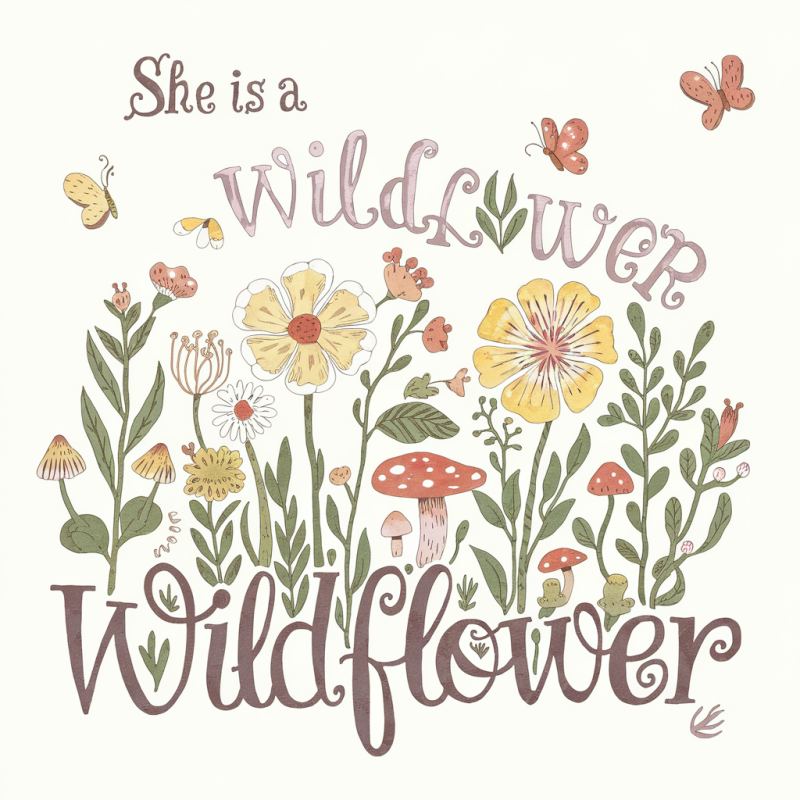 Wildflower Graphic Tee - Nature Inspired Floral Shirt