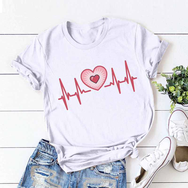 Valentine's Day Electrocardiogram Heart T-Shirt