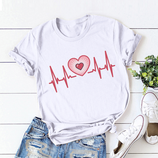 Valentine's Day Electrocardiogram Heart T-Shirt