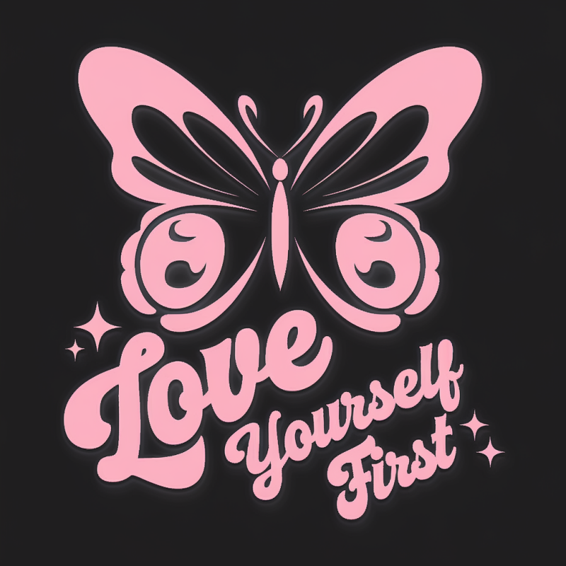 Butterfly Graphic T-Shirt - Love Yourself First