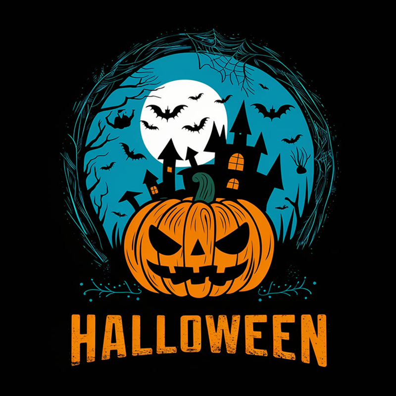 Halloween Pumpkin Graphic T-Shirt