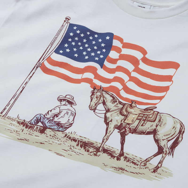 Vintage Cowboy American Flag T-Shirt