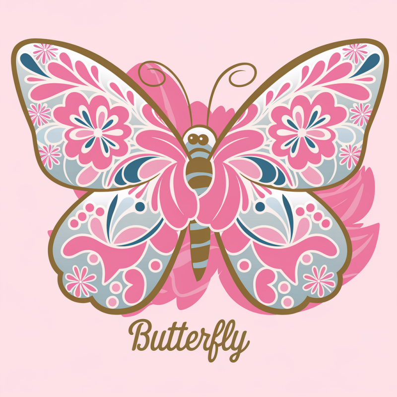 Floral Butterfly Graphic T-Shirt