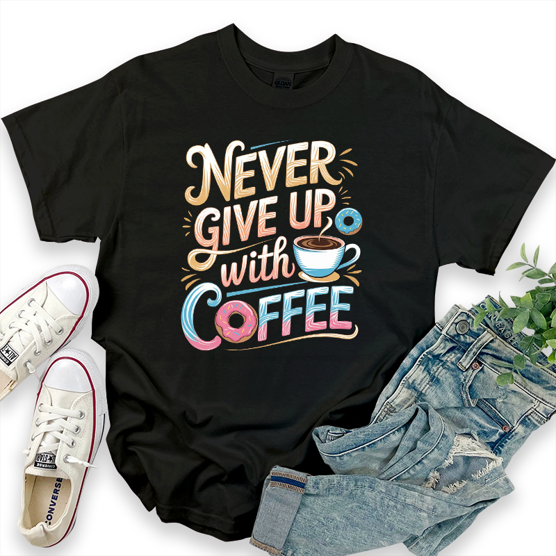 Coffee Cup Letter Pattern Top