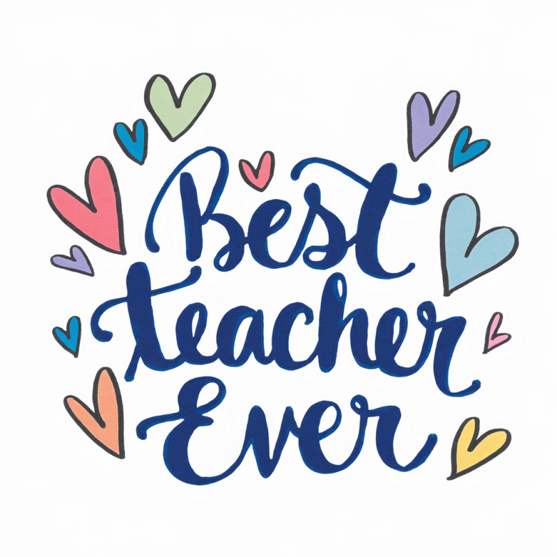 Best Teacher Ever T-Shirt - Cute Teacher Appreciation Gift