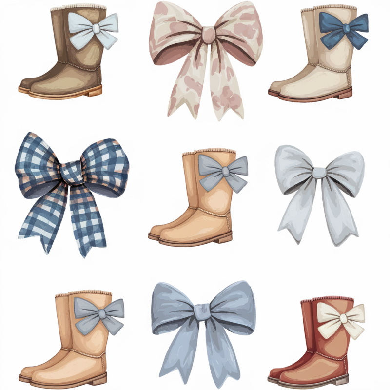 Charming Bow and Boot Graphic T-Shirt