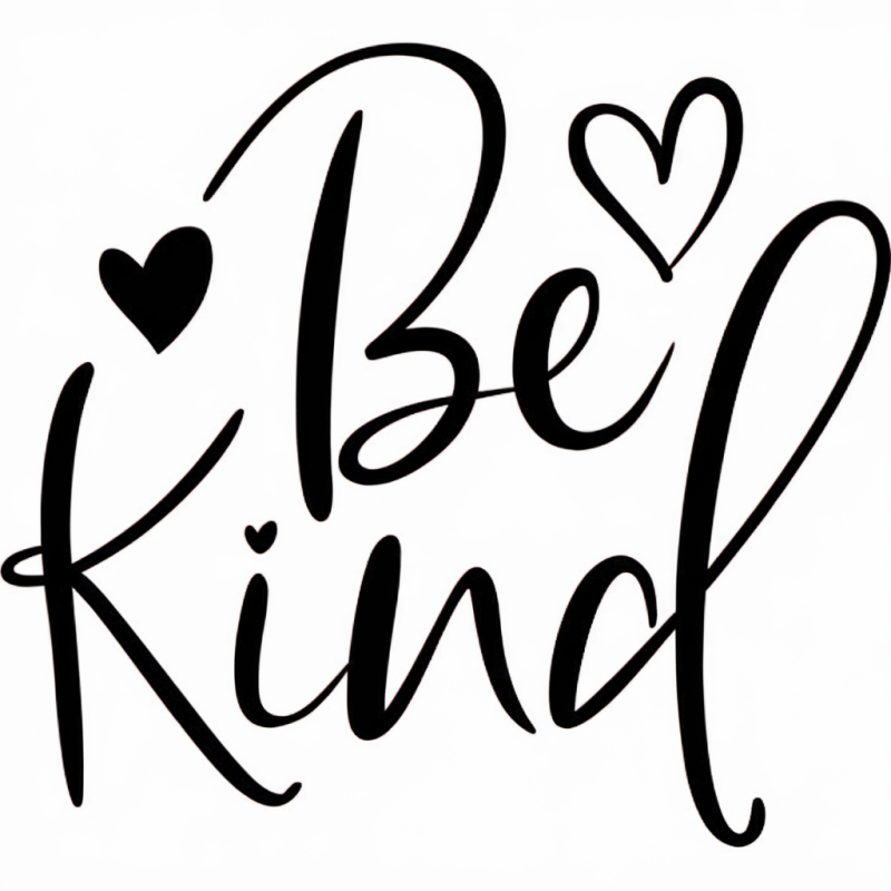 Be Kind Cotton Graphic T-Shirt Crewneck