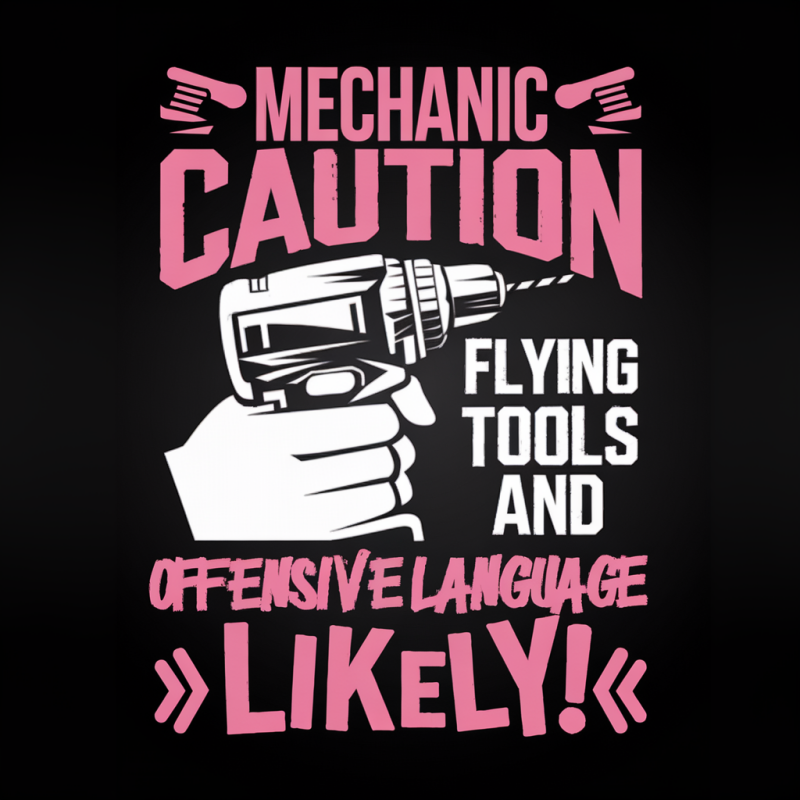 Mechanic Caution Graphic T-Shirt