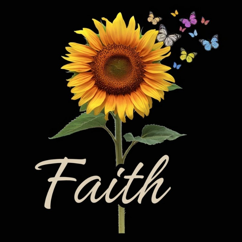 Sunflower Faith Graphic T-Shirt