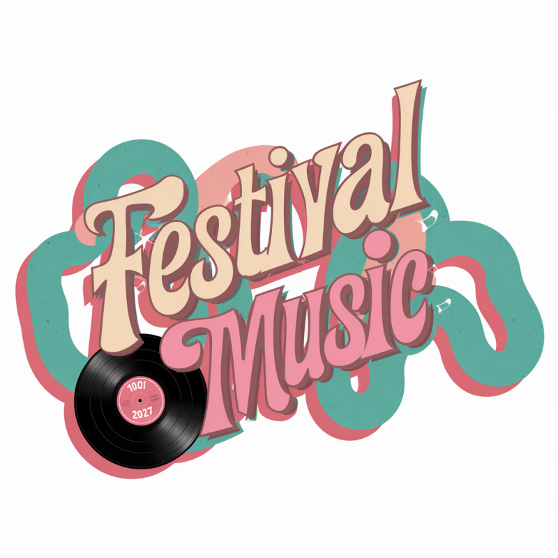 Festival Music Retro Vinyl Graphic Cotton T-Shirt