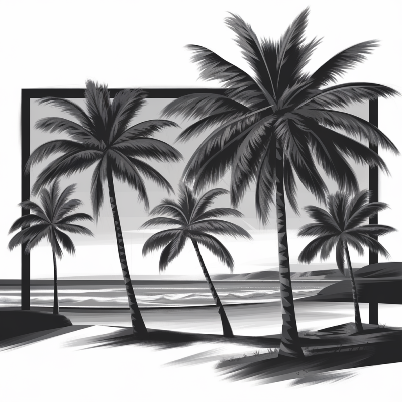 Palm Tree Graphic T-Shirt - Tropical Summer Tee