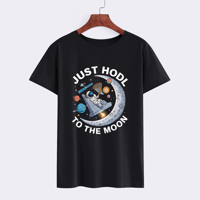 Astronaut HODL to the Moon Graphic T-Shirt