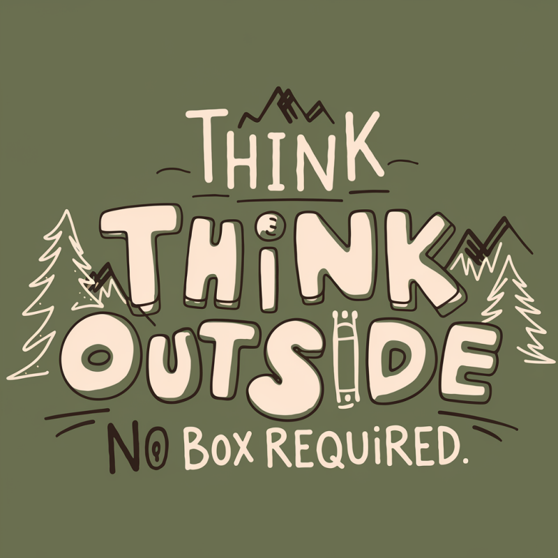 Think Outside Graphic T-Shirt - No Box Required