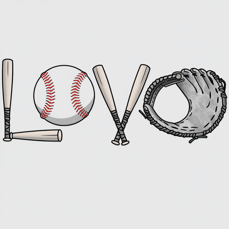LOVO Baseball Graphic Cotton T-Shirt