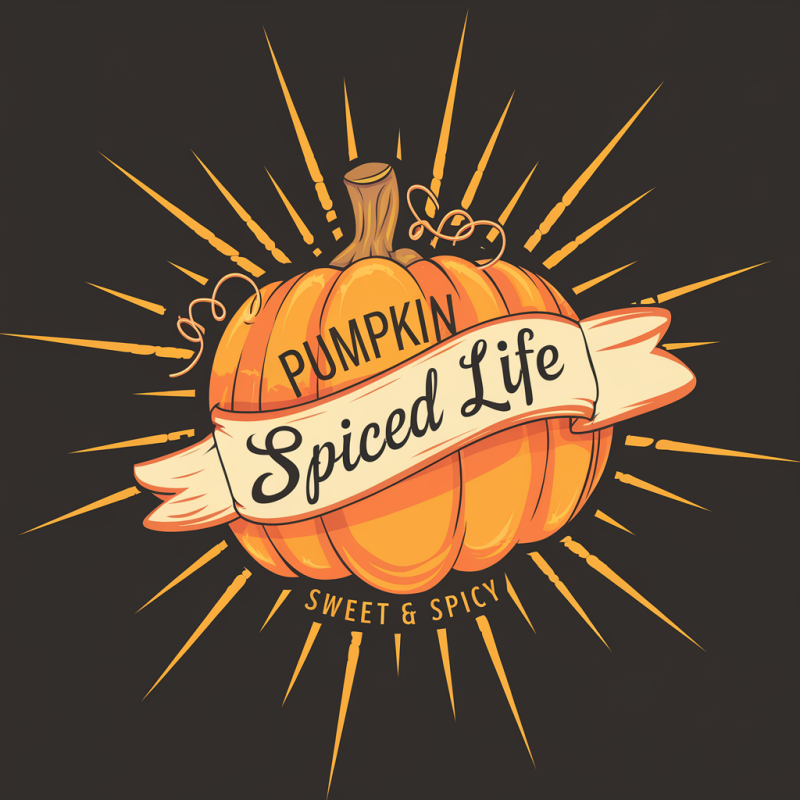 Pumpkin Spiced Life Black Cotton T-Shirt