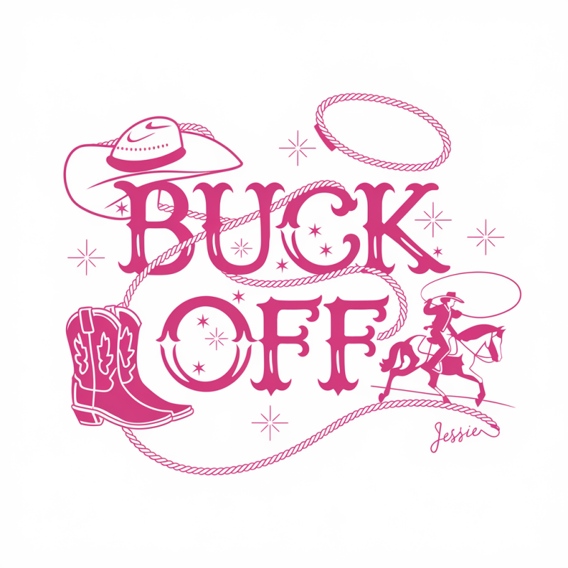 BUCK OFF Cowboy Graphic T-Shirt