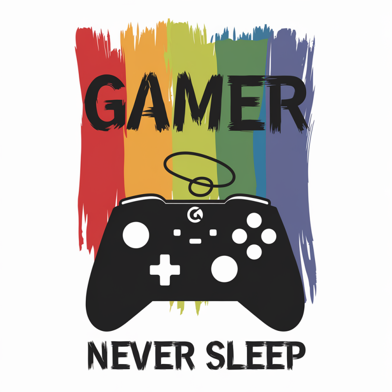Gamer Never Sleep Graphic T-Shirt