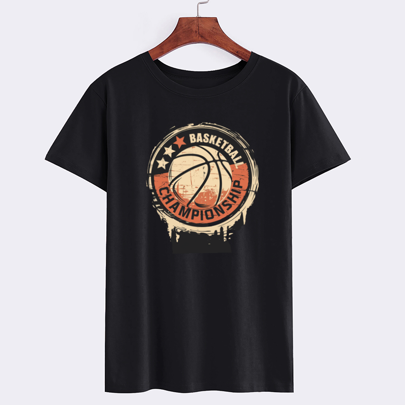 Sporty Basketball Championship Cotton T-Shirt