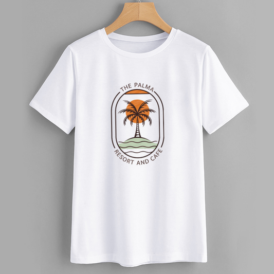 THE PALMA Cotton Palm Tree Graphic T-Shirt