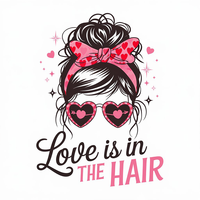 Valentine's Day 'Love is in the Hair' T-shirt