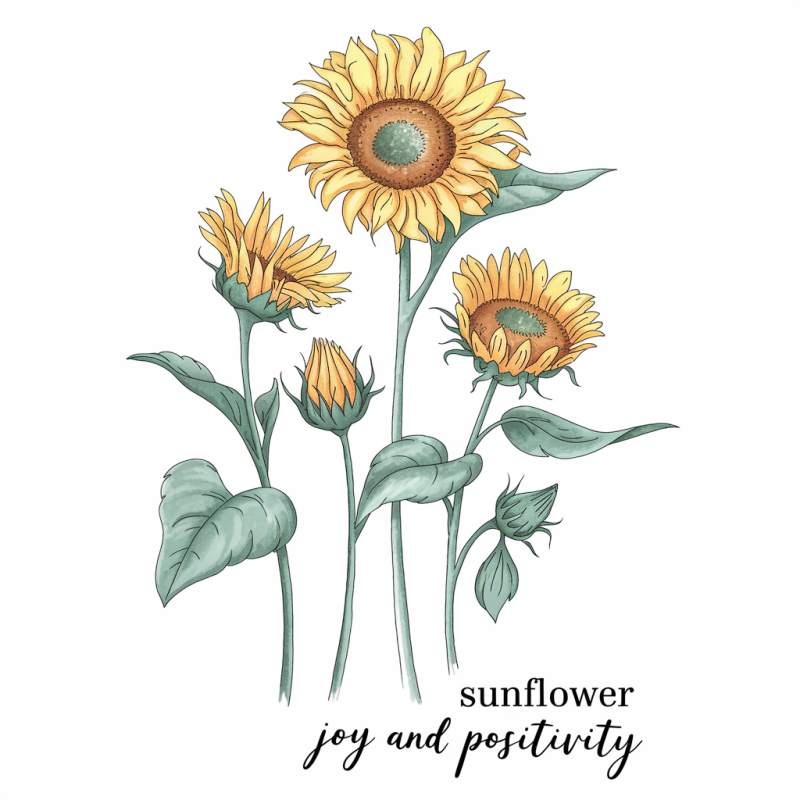 Sunflower Joy and Positivity T-Shirt