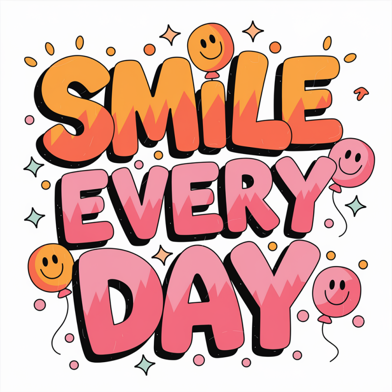 Smile Every Day Graphic T-Shirt