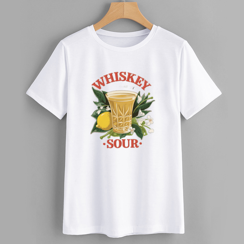 Whiskey Sour Graphic Cotton T-Shirt