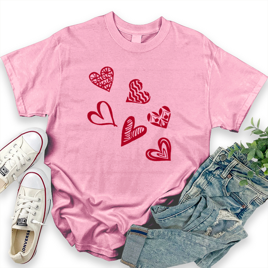 Valentine's Love Heart Pattern Top