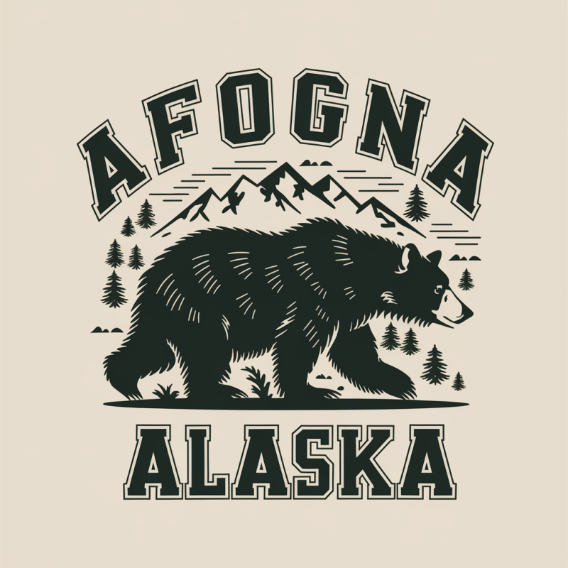 Bear Pattern Top - AFOGNA, Alaska