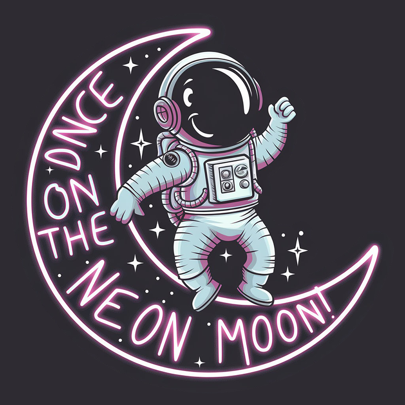 Cute Astronaut Casual Print T-shirt