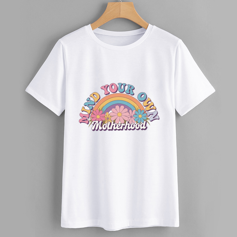 Mind Your Own Motherhood Rainbow Floral T-Shirt