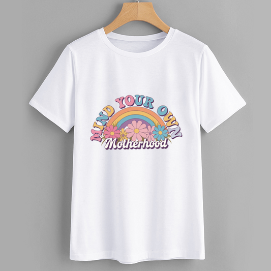 Mind Your Own Motherhood Rainbow Floral T-Shirt