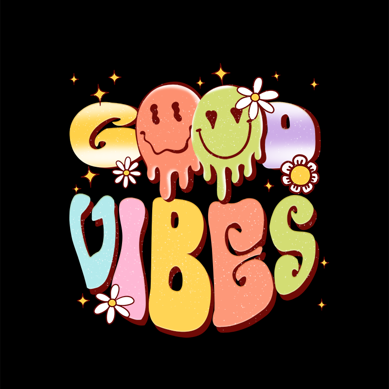 Smiley Face 'GOOD VIBES' T-shirt