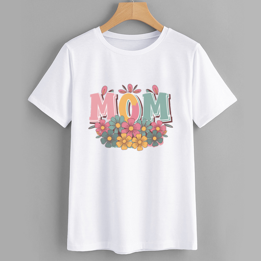 Floral MOM Graphic T-Shirt