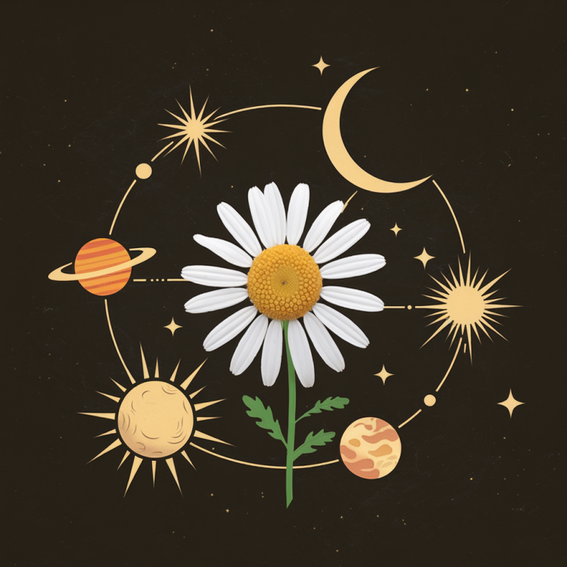 Cosmic Daisy Graphic T-Shirt
