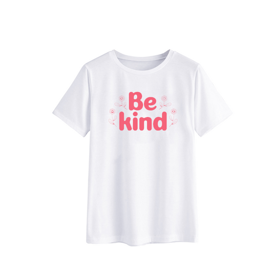 Be Kind Floral Graphic Tee - Positive Message T-Shirt