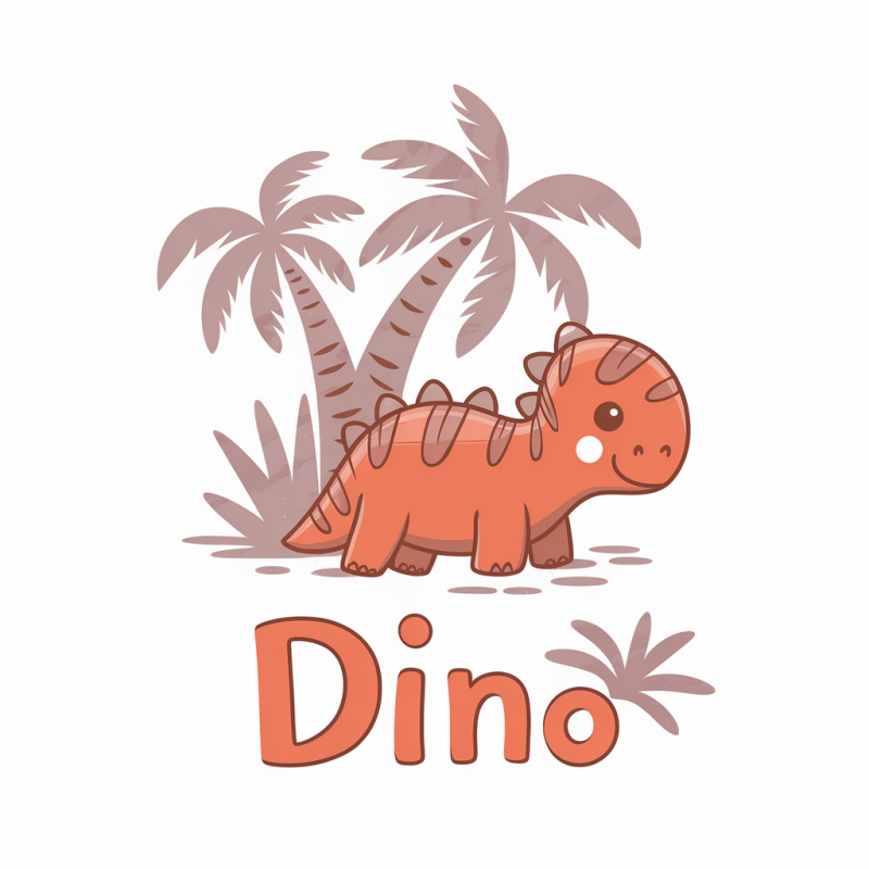 Dino Cartoon Graphic Kids T-Shirt