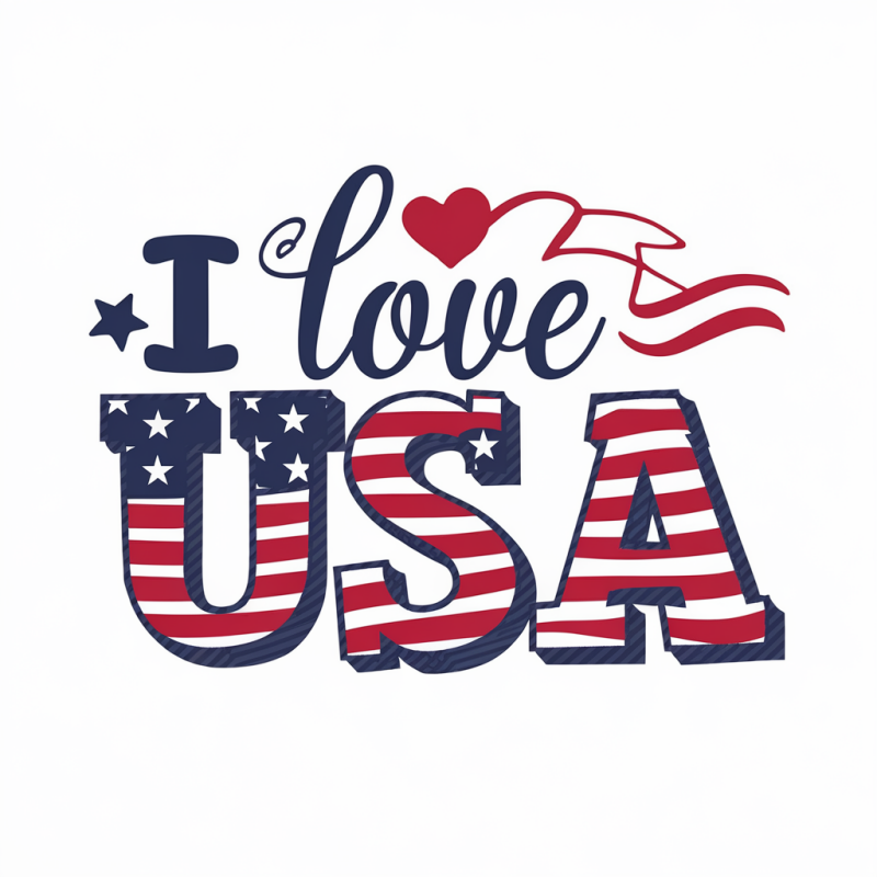 Patriotic I Love USA T-Shirt