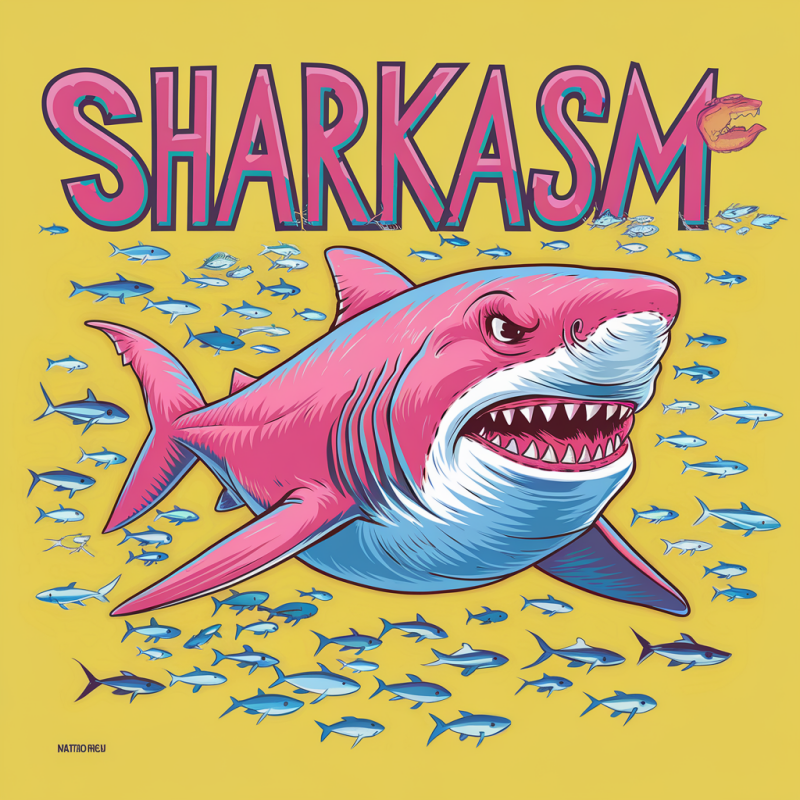 Sharkasm Graphic Tee - Funny Shark T-Shirt for Ocean Lovers