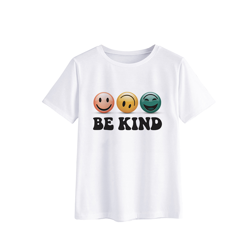 Be Kind Smiley Face Graphic T-Shirt