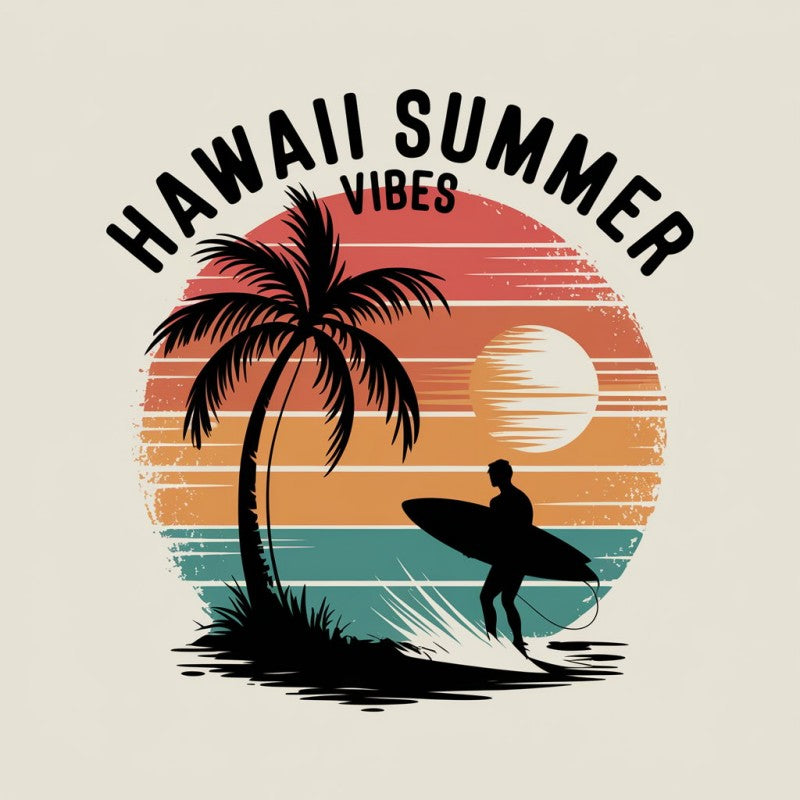 Hawaii Summer Vibes Graphic T-Shirt