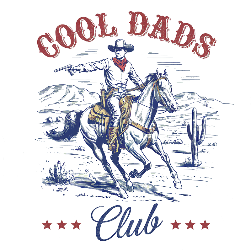 Cool Dads Club Western Cowboy T-Shirt
